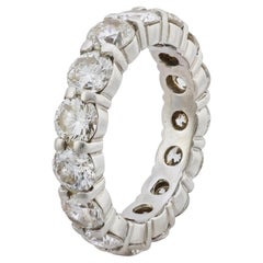 Vintage 5.00 carat diamond platinum eternity band
