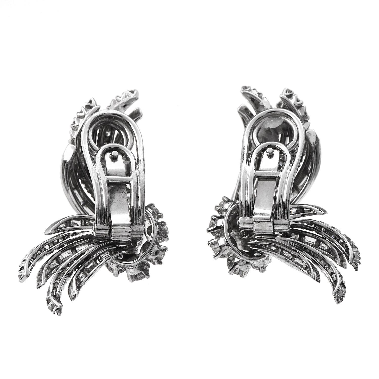 ribbon diamond earrings