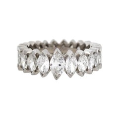 Fascia di eternità con diamante marquise vintage da 5,00 carati totali