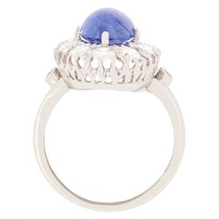 Vintage 5.00ct Sapphire and Diamond Cluster c.1950s