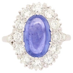 Vintage 5.00ct Sapphire and Diamond Cluster c.1950s