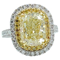 5.02 Carat Canary Diamond Ring