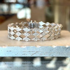 Vintage 5.02CT Diamond 18K Gold 1940's Bracelet