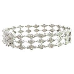 Vintage 5.02CT Diamond 18K Gold 1940's Bracelet