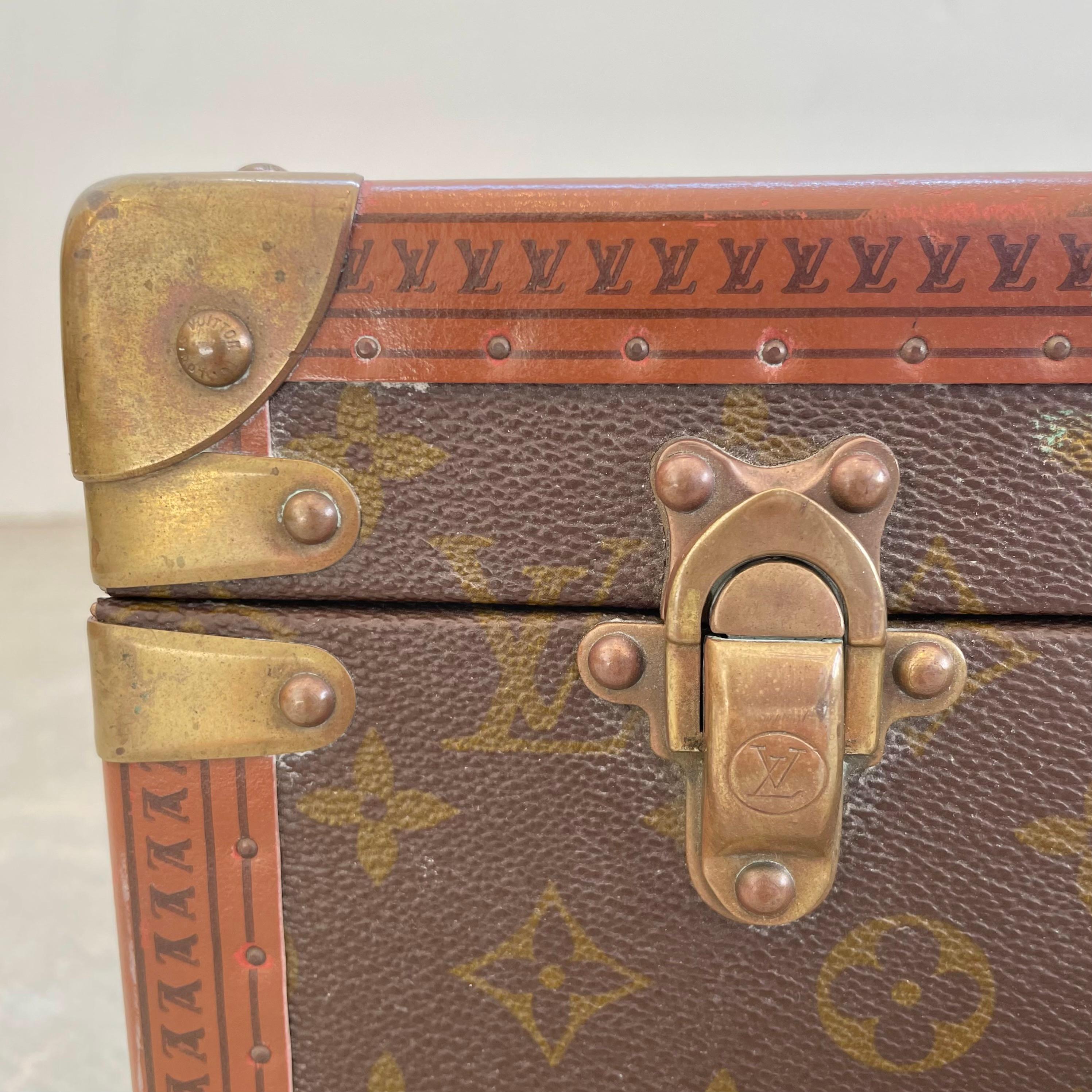 Brown Vintage 50cm Louis Vuitton Trunk For Sale