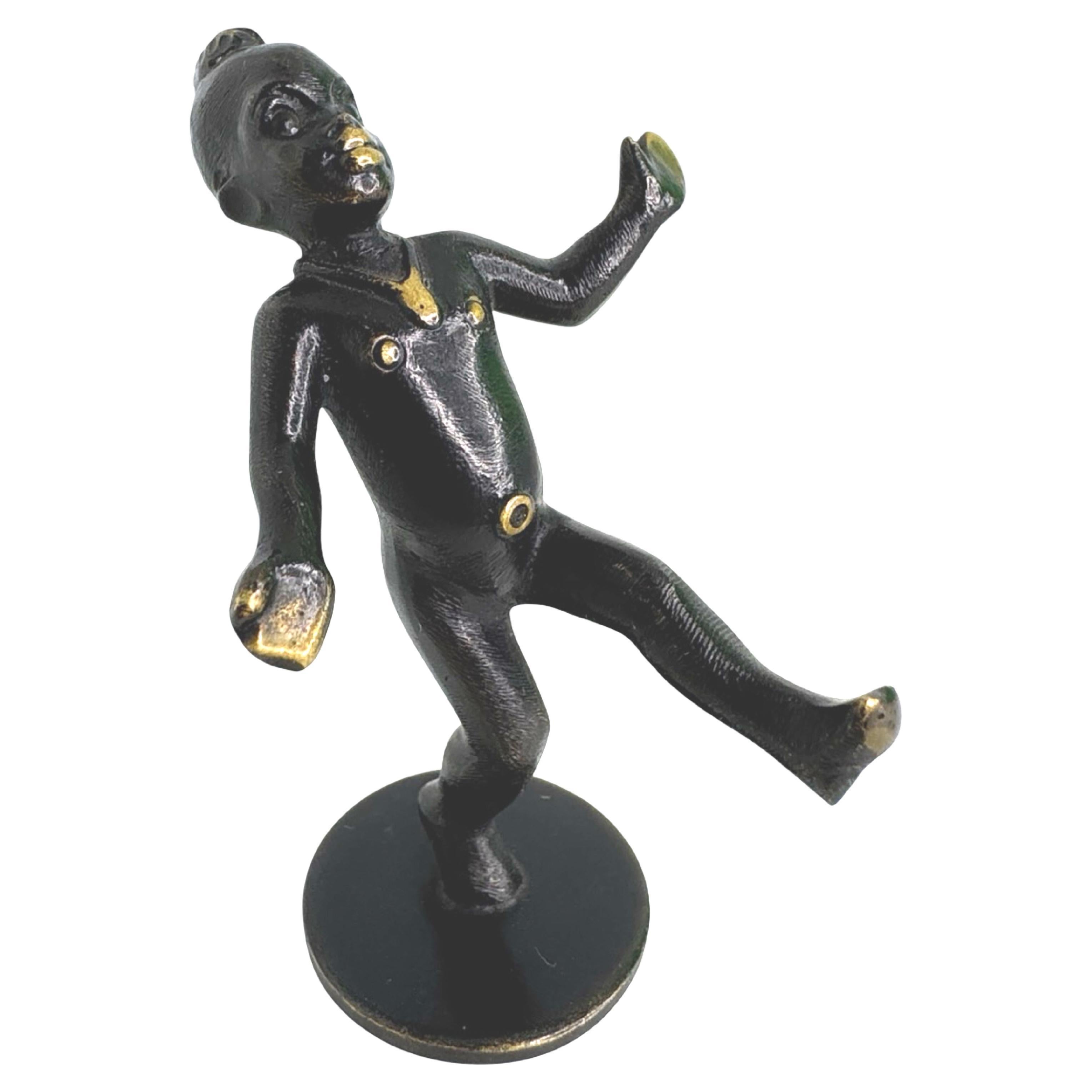 Vintage 50s 60s Richard Rohac Hagenauer African Boy Figurine Vienna Austria For Sale