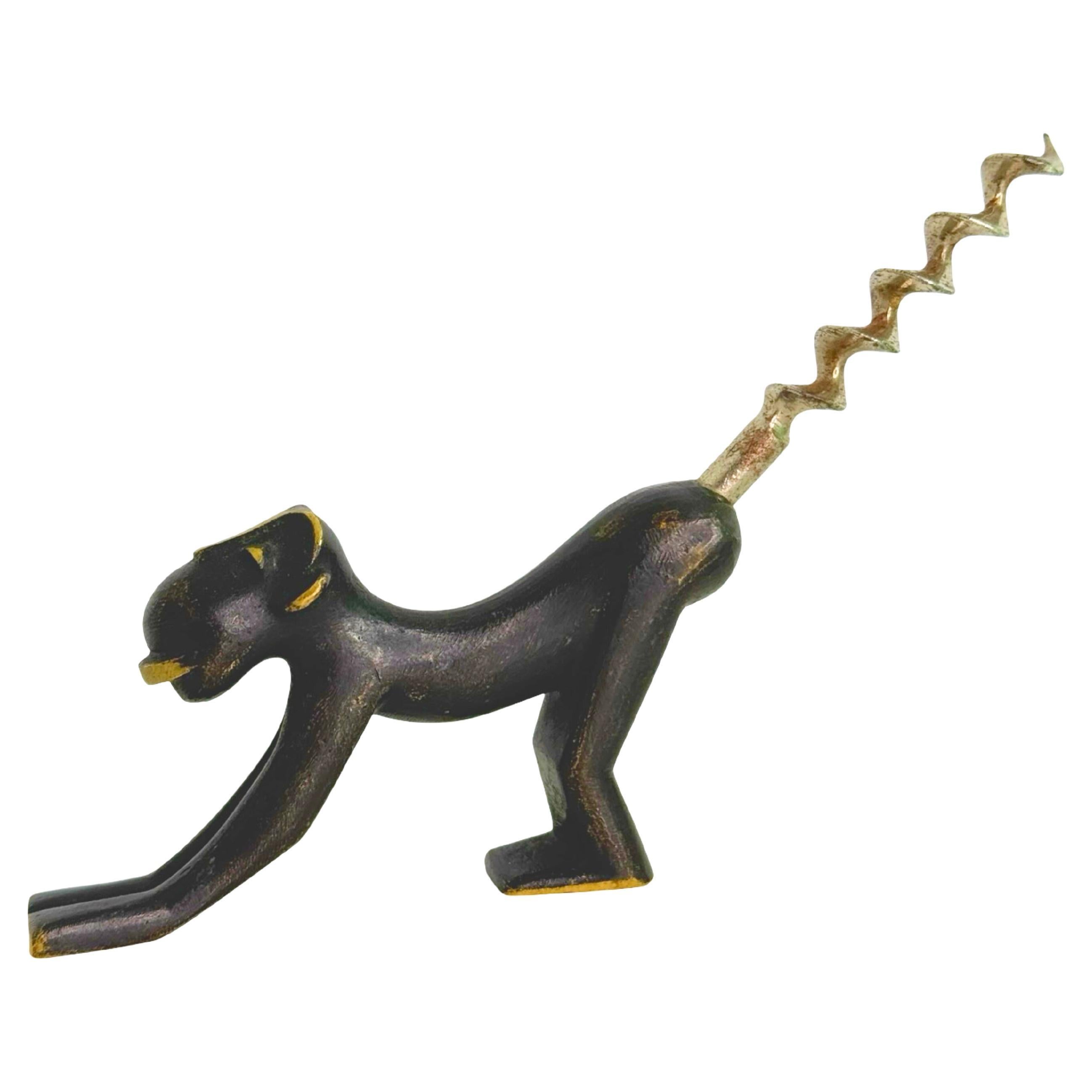 Vintage 50s 60s Richard Rohac Vienna RR Monkey Corkscrew Brass Bronze Hagenauer