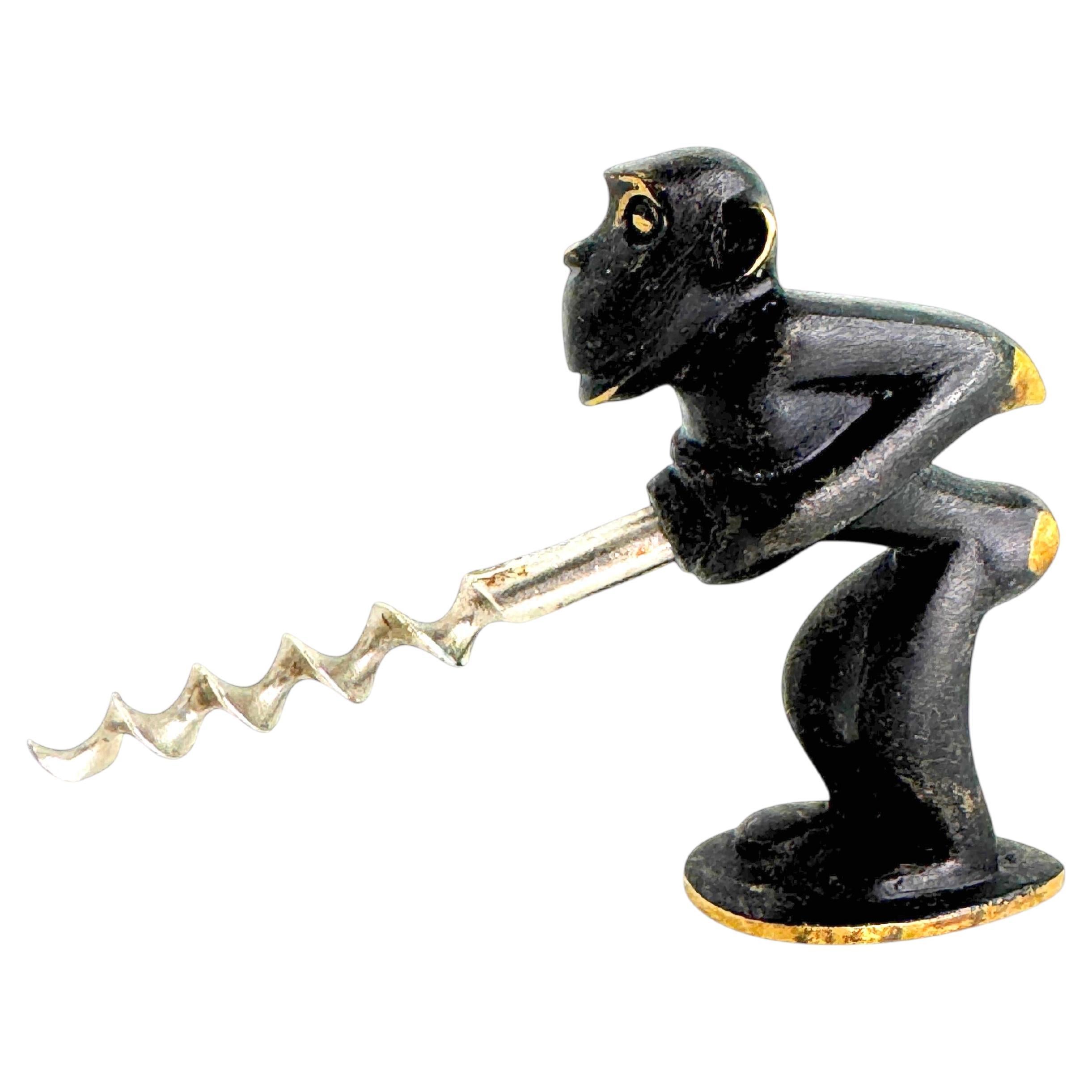 Vintage 50s 60s Richard Rohac Vienna RR Monkey Corkscrew Brass Bronze Hagenauer