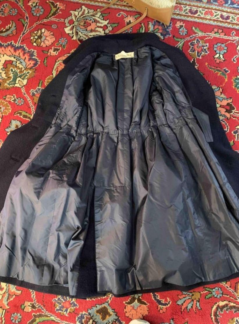 Black Vintage 50s Christian Dior coat For Sale