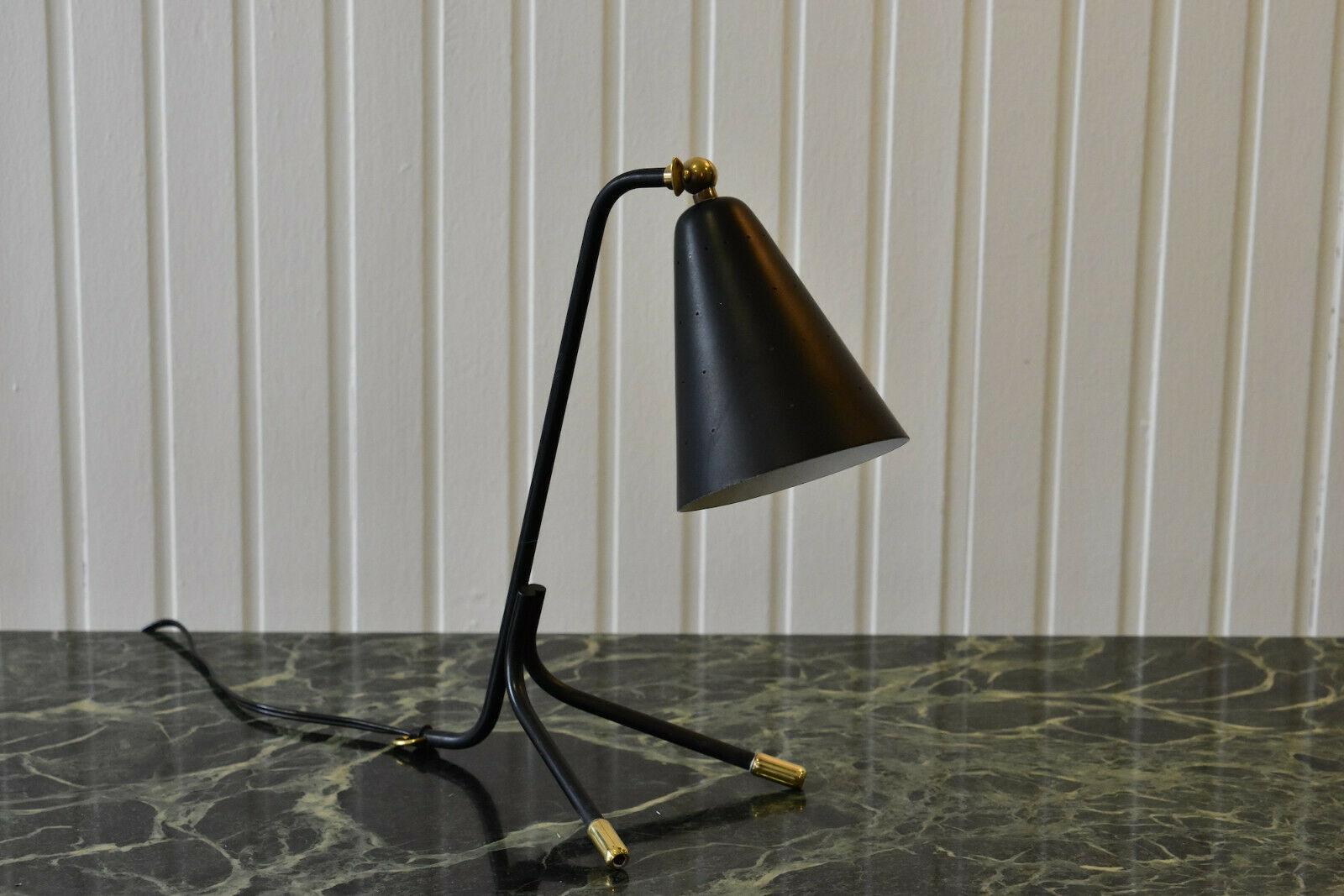 Vintage 1950s Table Lamp Svend Aage Holm Sørensen Made in Denmark 4