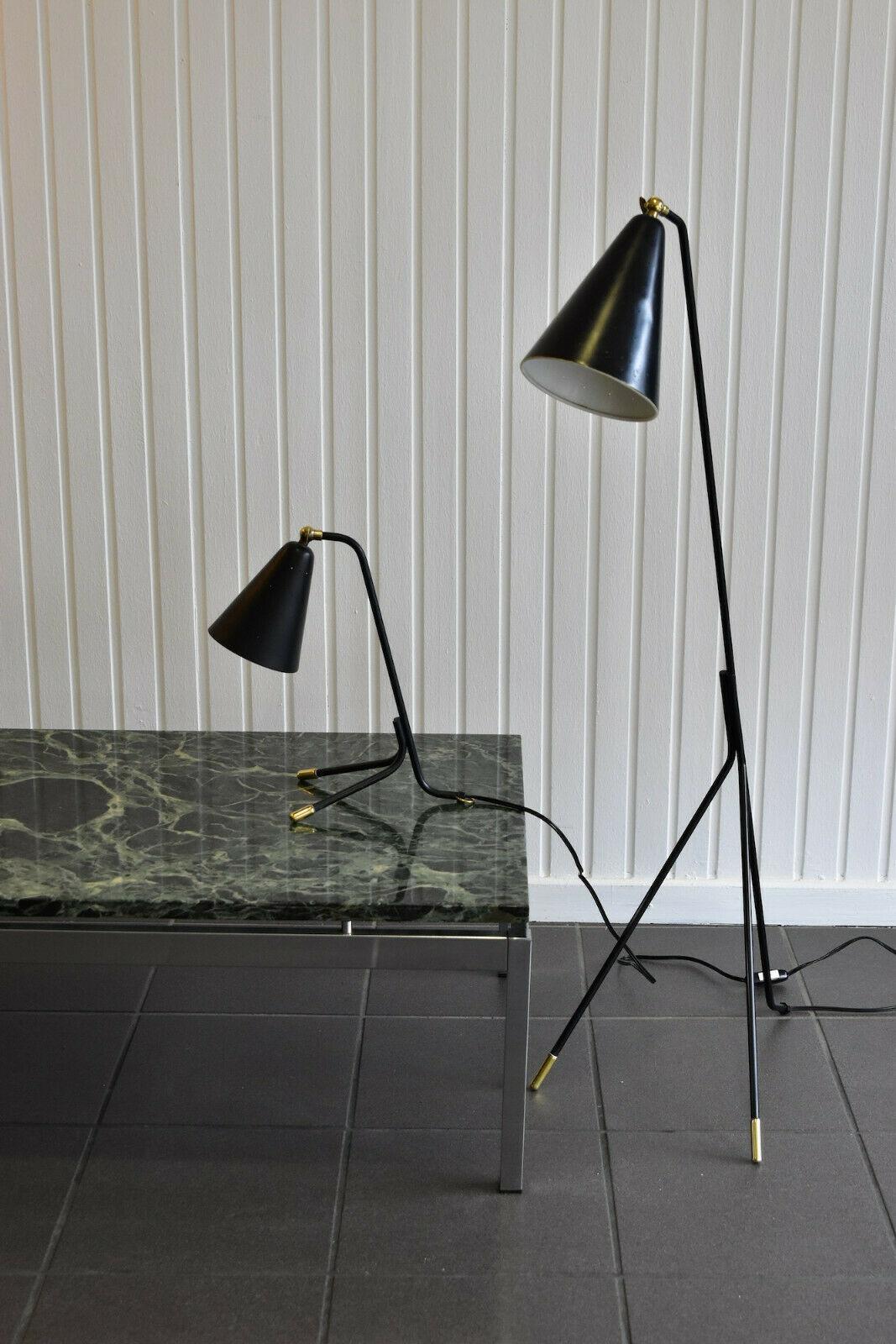 Vintage 1950s Table Lamp Svend Aage Holm Sørensen Made in Denmark 5