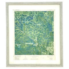 Topographische Karte der Florida Keys aus den 50er Jahren