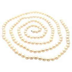 Vintage By 51", collana con fili regolabili di perle da 7,5-8 mm con chiusura nascosta