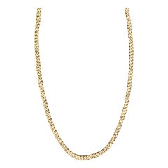 Vintage 5.25mm Cuban Link Chain Solid Gold 14k Italy