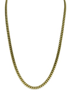 Vintage 5.25mm Cuban Link Chain Solid Gold 14k Italy
