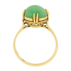 Vintage 5.40 Carat Natural Jade Ring, circa 1950s