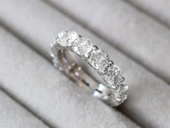 Vintage 5.46 Carat Diamond and White Gold Full Eternity / Bridal Ring