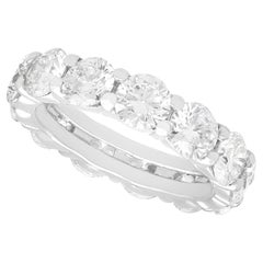 Retro 5.46 Carat Diamond and White Gold Full Eternity / Bridal Ring