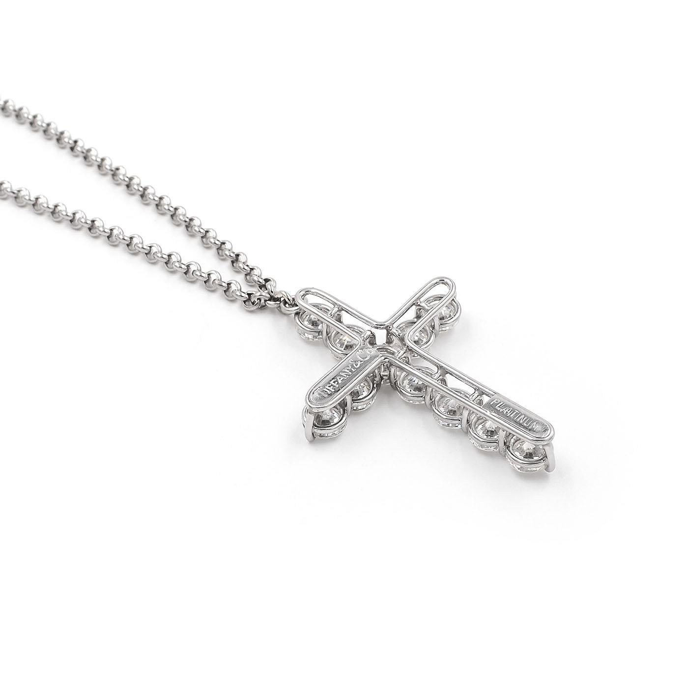 diamond cross necklace tiffany and co