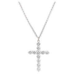 Vintage 5.50 Ctw. Round Brilliant Cut Diamond Cross Pendant by Tiffany & Co.