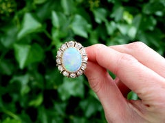 Vintage 5,50 Karat Opal und 1,92 Karat Diamant Cocktail Ring