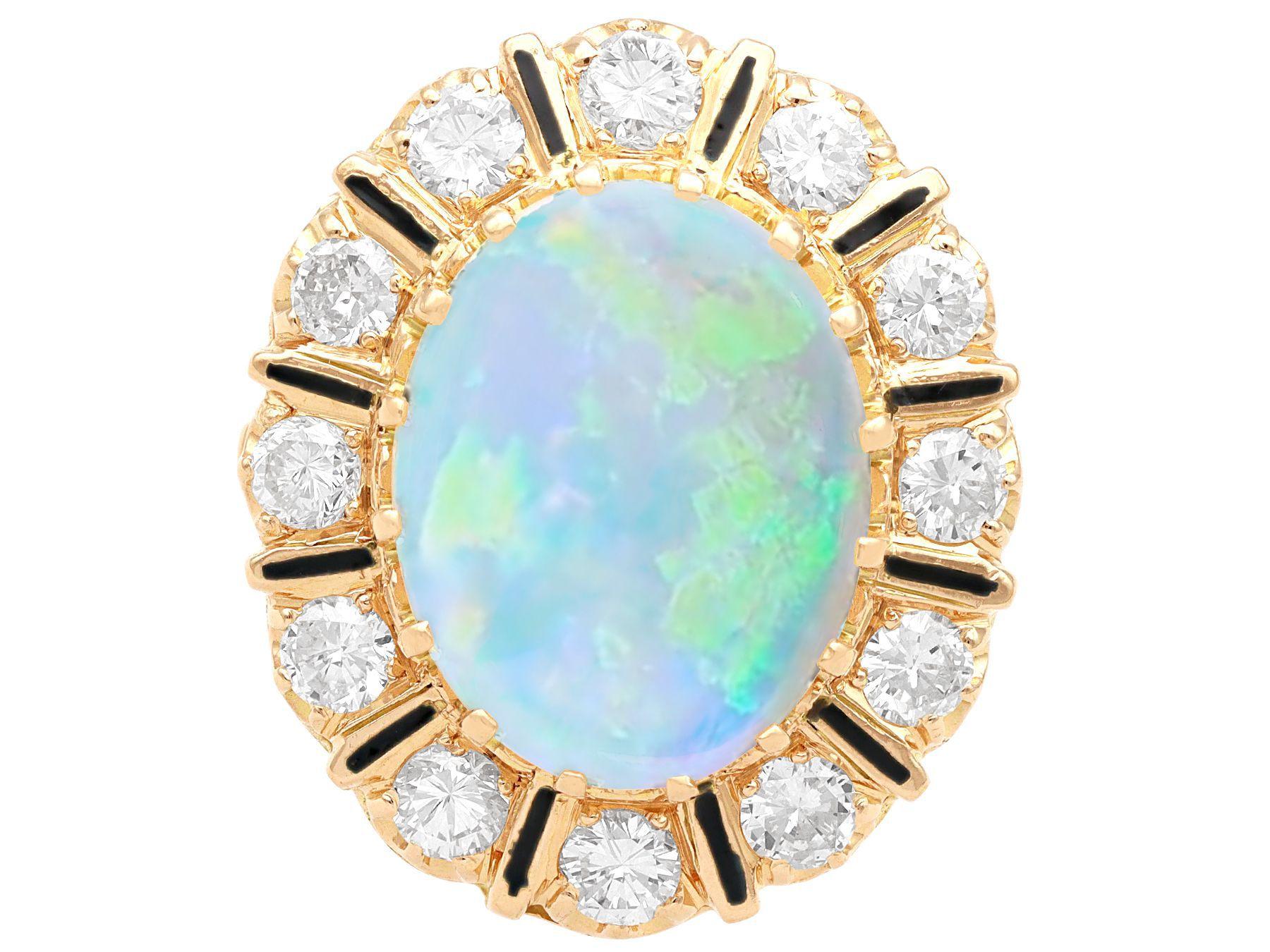 vintage opal ring with diamonds