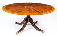 Vintage Regency Revival Dining Table and 8 Chairs, 20th Century