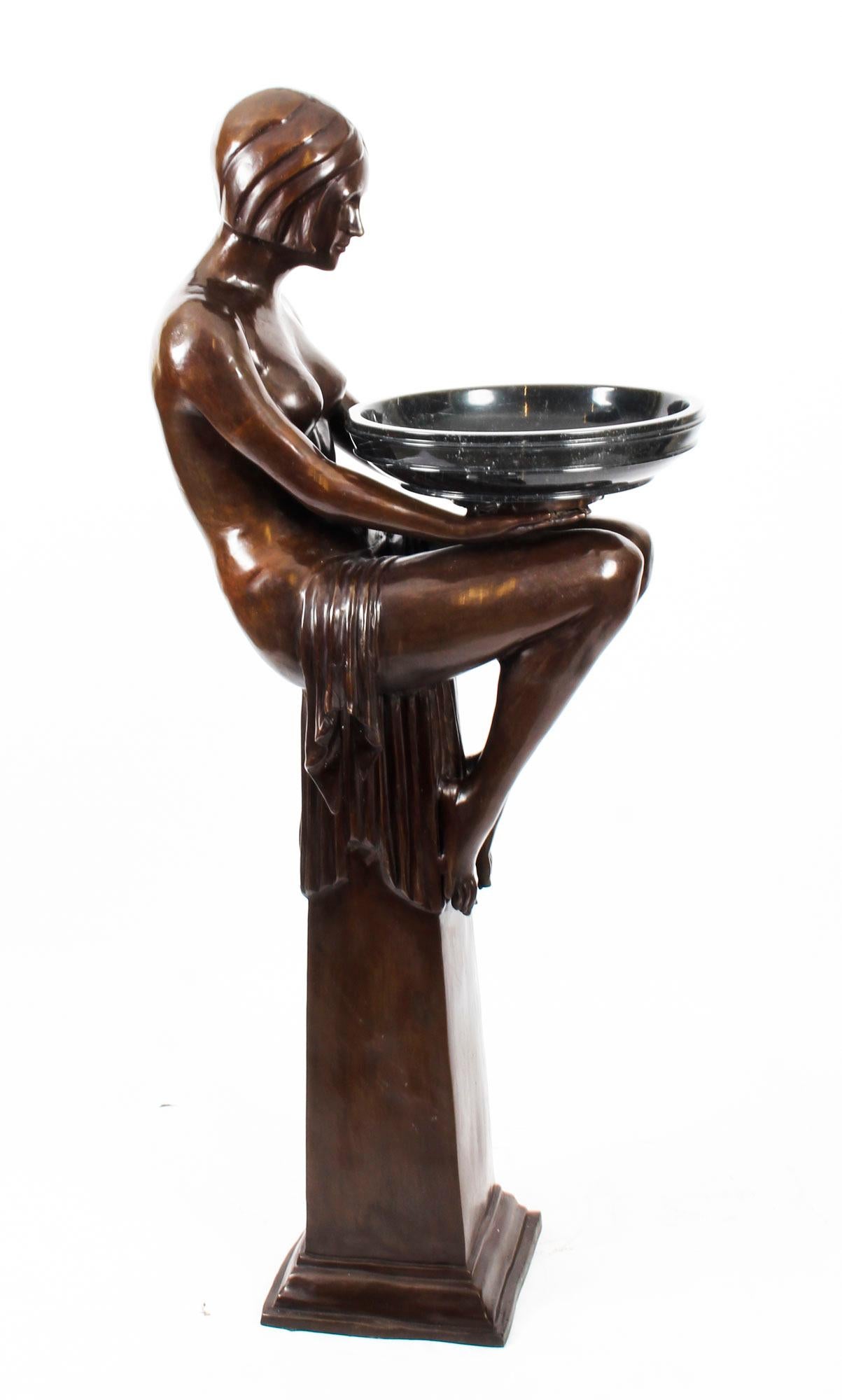 Vintage 5ft Biba-Bronze-Deko-Damen-Skulptur aus Bronze, 20. Jahrhundert im Angebot 7