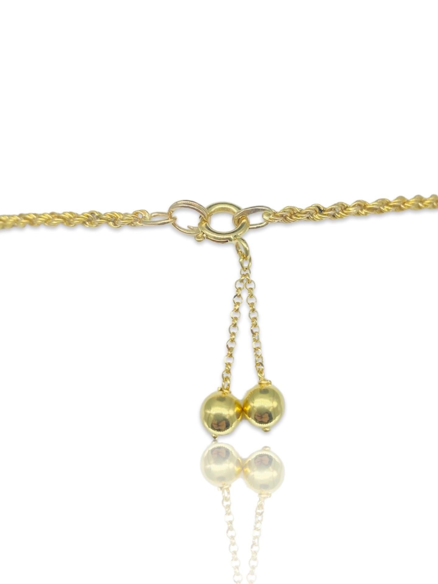 Women's or Men's Vintage 5mm Graduating Rope Twist Necklace 18k Gold For Sale