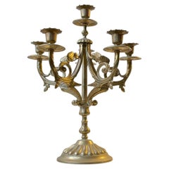 Vintage 6 Arm Italian Candelabra in Brass