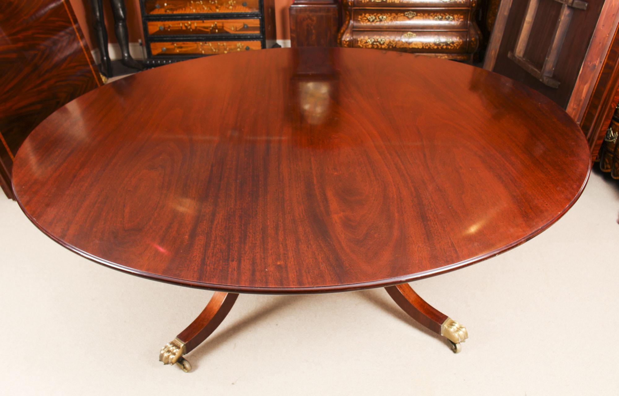 Regency Revival Vintage Diam Dining Table by William Tillman, 20th Century For Sale