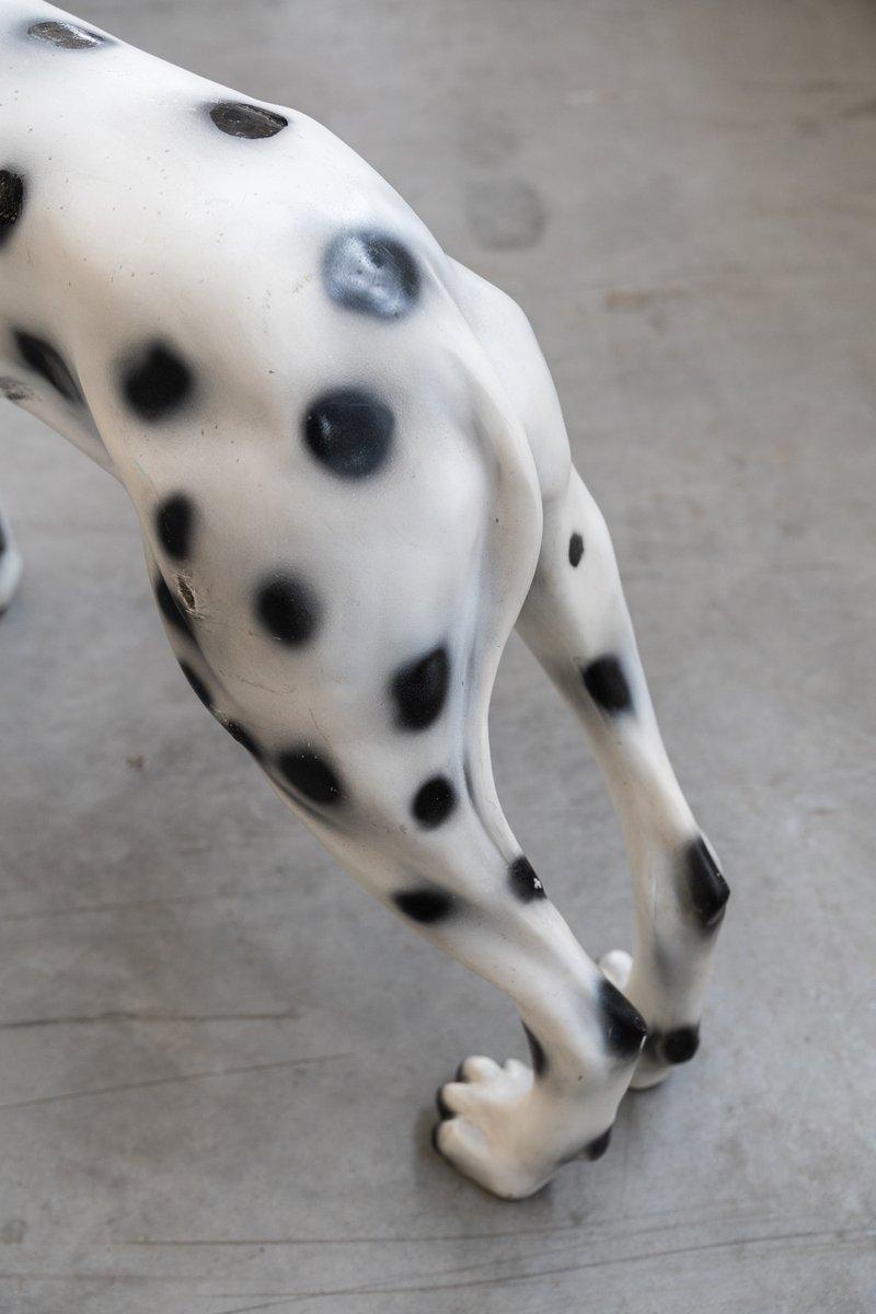 Vintage 60-70s Resin Dalmatian Sculpture – Quirky Retro Collectible in vendita 7