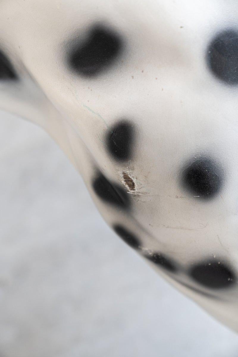 Italian Vintage 60-70s Resin Dalmatian Sculpture – Quirky Retro Collectible in vendita
