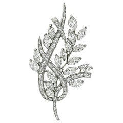 Vintage 6.00ct Diamond Gold Pin / Pendant