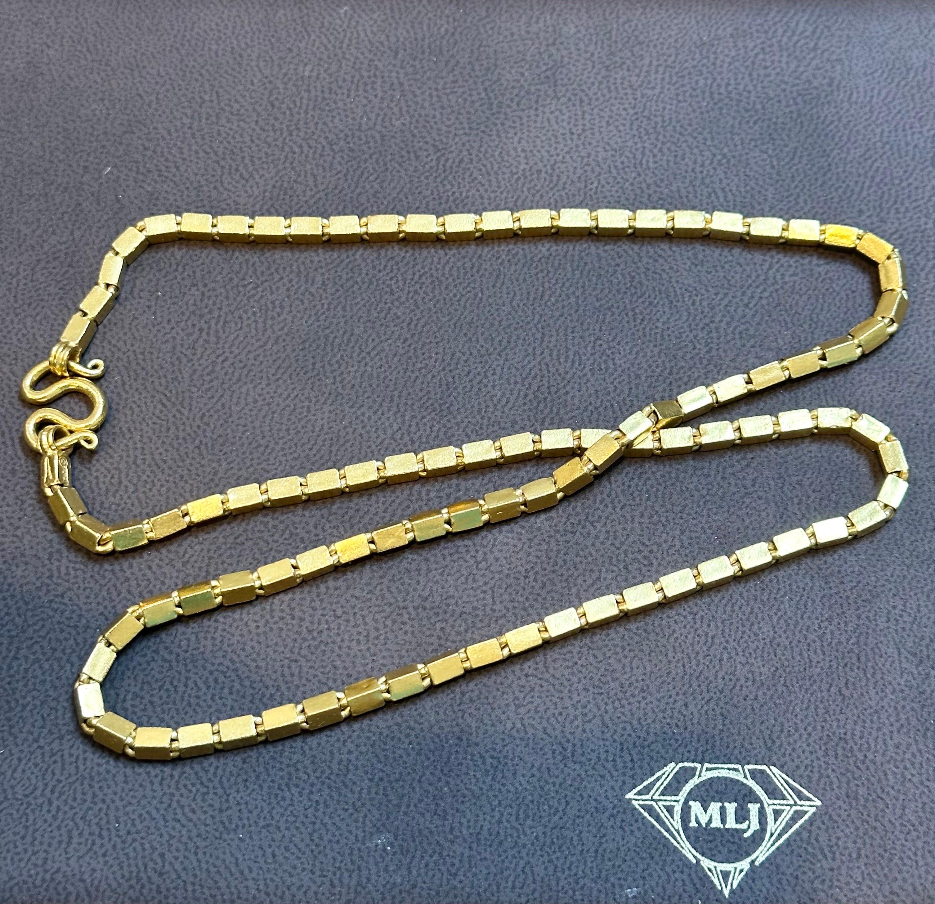 Vintage 60.6 Gm Pure 24 Karat Yellow Gold Handmade Chain 3