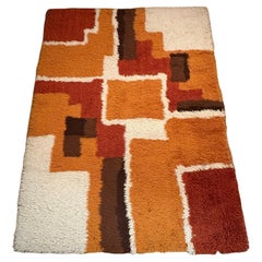 Vintage 60s/70s Danish Rya Rug