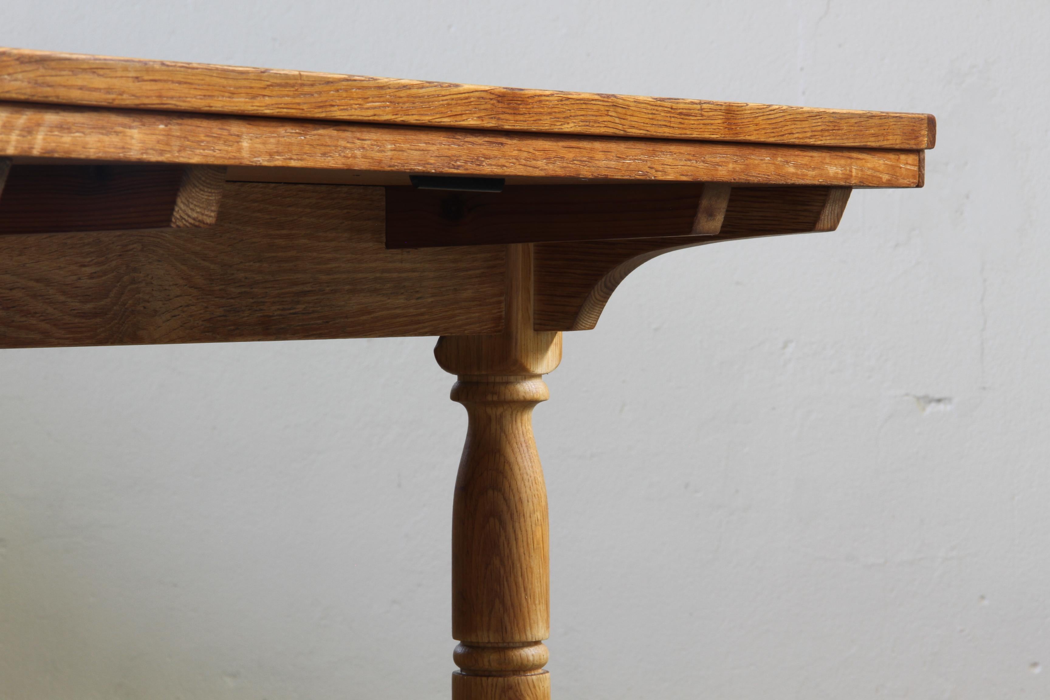 Vintage 60s Danish Brutalist Dining Table, in Light Oak, by Axel Ö Röck For Sale 5