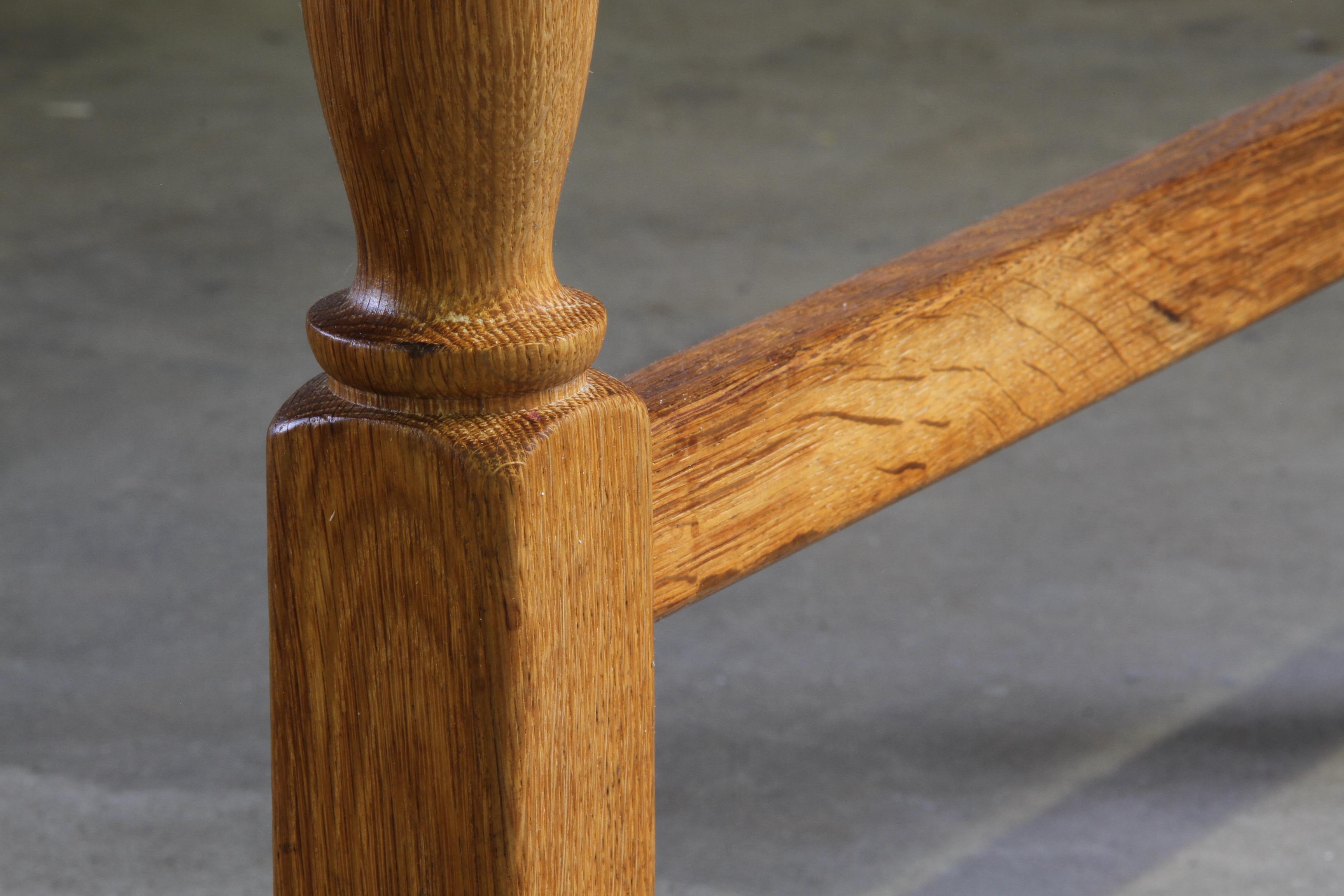 Vintage 60s Danish Brutalist Dining Table, in Light Oak, by Axel Ö Röck For Sale 6