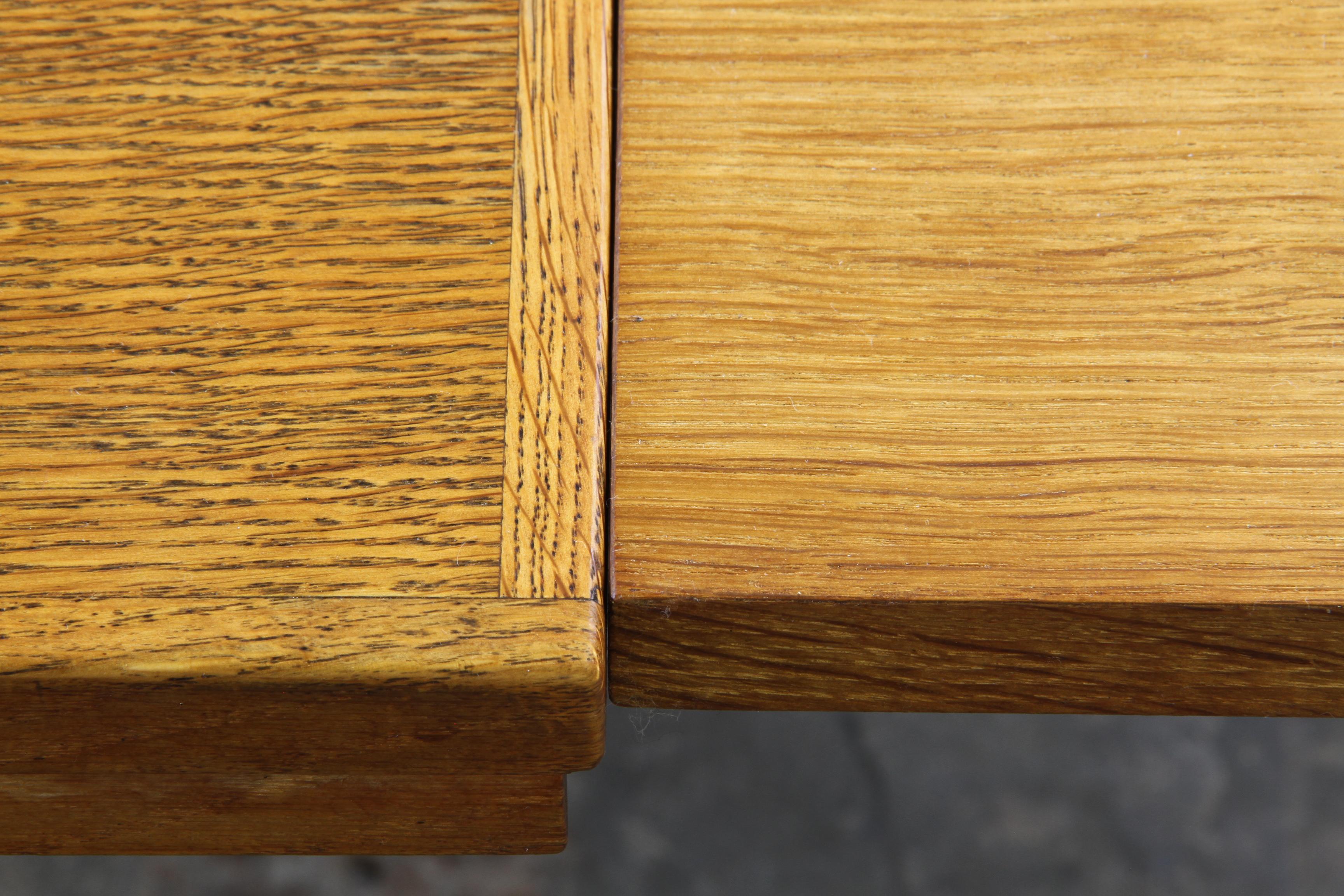 Vintage 60s Danish Brutalist Dining Table, in Light Oak, by Axel Ö Röck For Sale 11