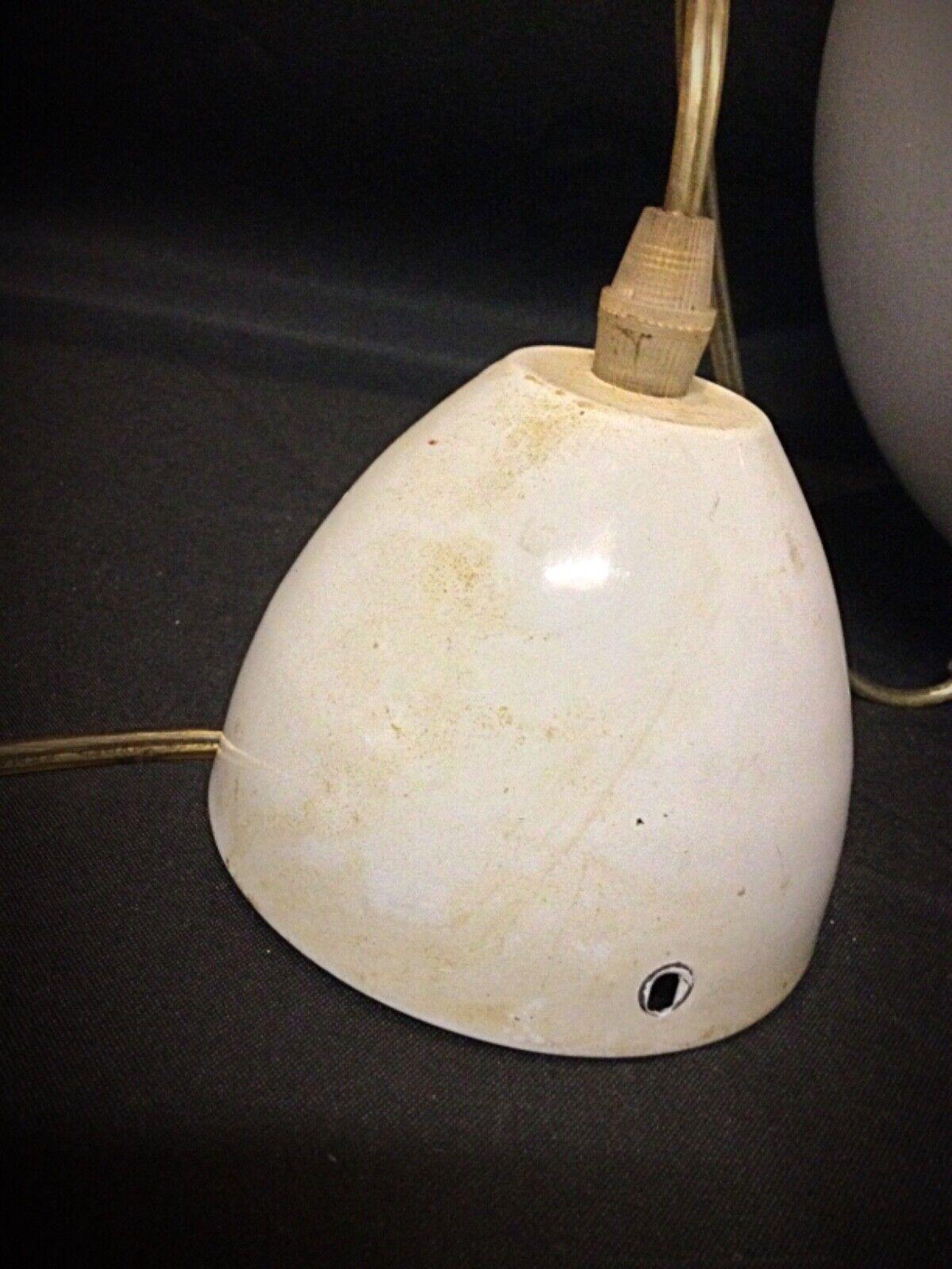 Mid-20th Century Vintage 60's Enamel Metal Hanging Lamp – Retro Suspension Light - 2Y05 For Sale