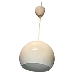 Lámpara Colgante de Metal Esmaltado Vintage Años 60 - Lámpara de Suspensión Retro - 2Y05