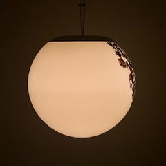 Vintage 60s Globe Chandelier by Angelo Brotto for Esperia - Animalier Print