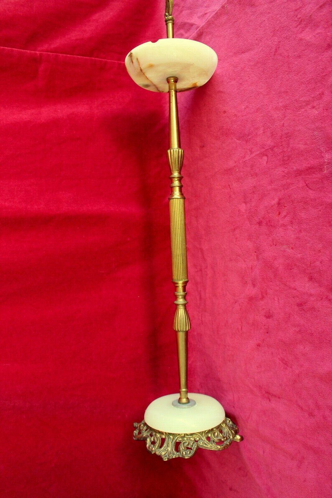 Vintage 60''s Onyx Marble Ornate Ashtray Stand Mid Century Retro Kitsch Brass Bon état - En vente à SITTINGBOURNE, Kent