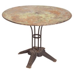 Vintage 60's Outdoor Table in Metal Italian Design