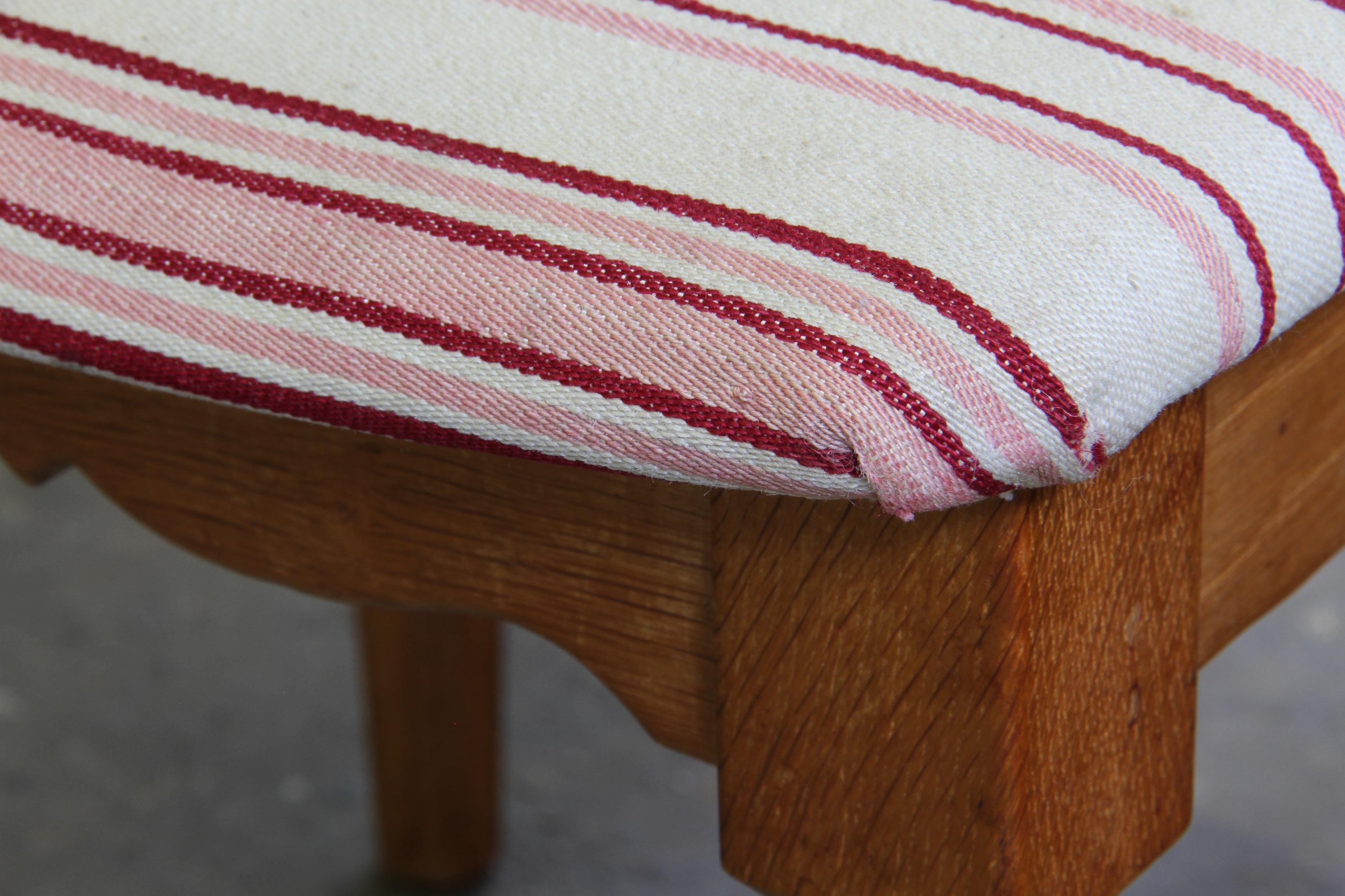 Vintage 60s Set of 6 Solid Oak Danish Design Dining Room Chairs, Kjærnulf style en vente 6