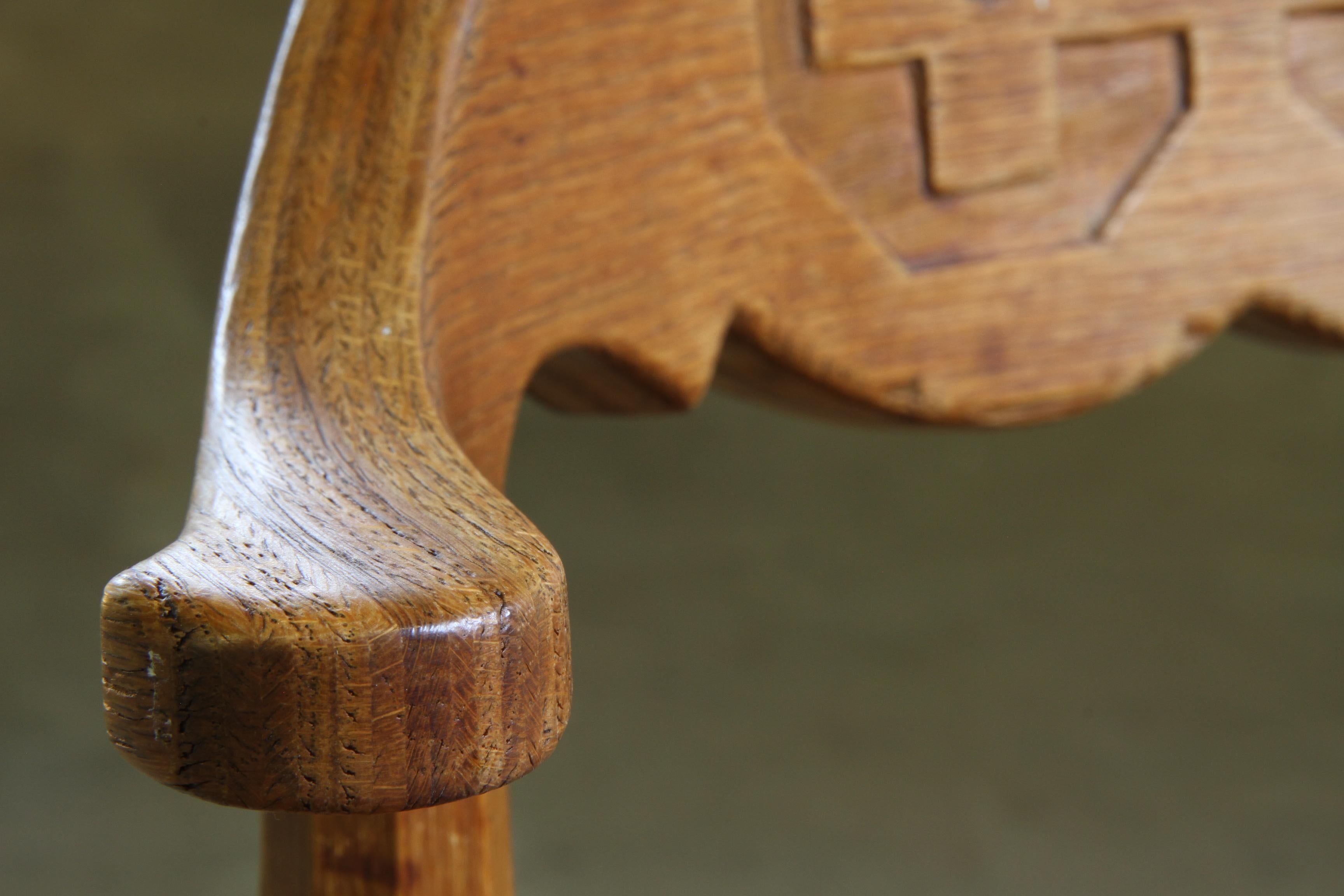 Vintage 60s Set of 6 Solid Oak Danish Design Dining Room Chairs, Kjærnulf style en vente 9