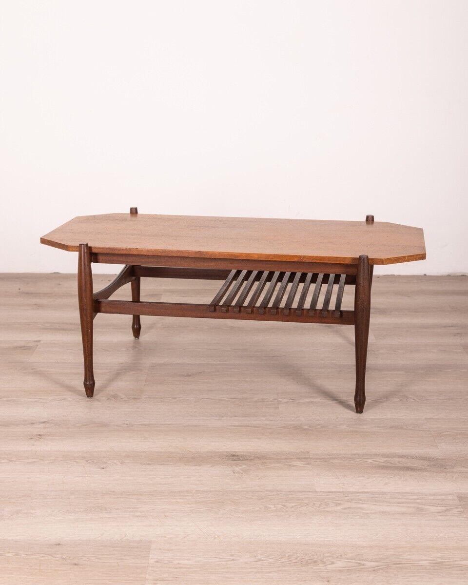 Vintage 60's Wooden Coffee Table Italian Design 5
