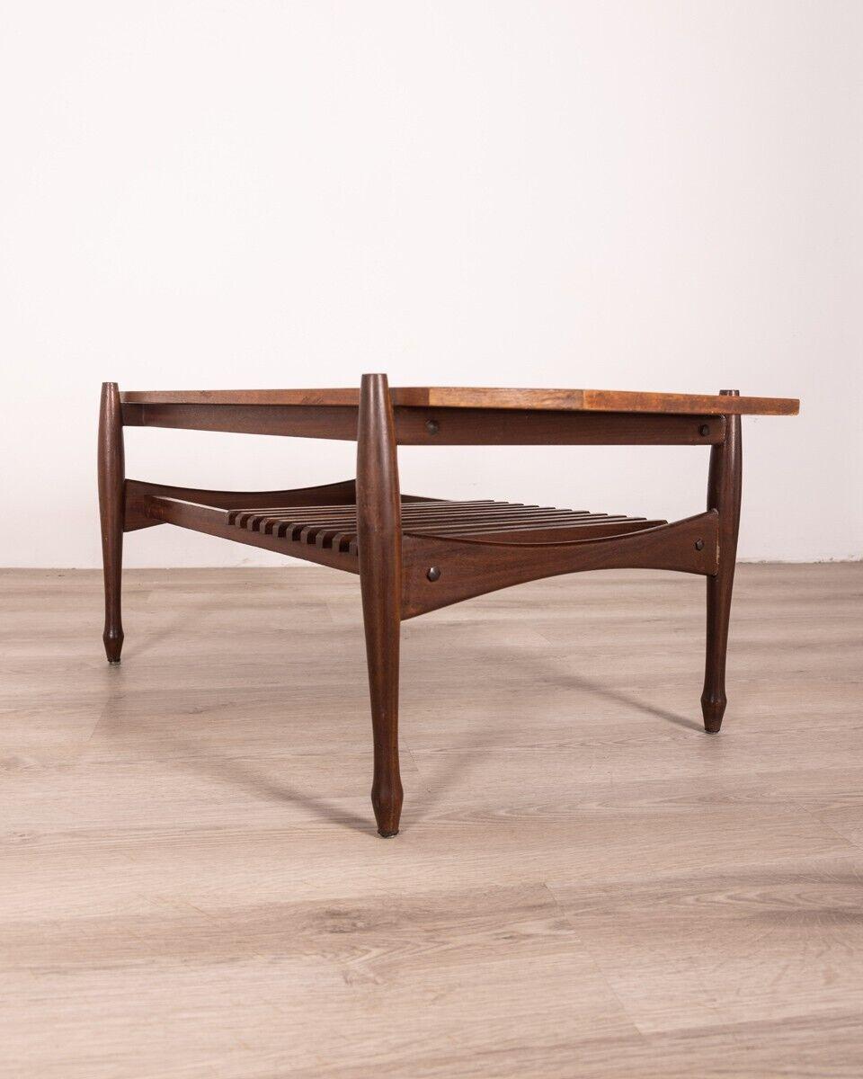 Vintage 60's Wooden Coffee Table Italian Design 4