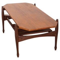 Vintage 60's Wooden Coffee Table Italian Design