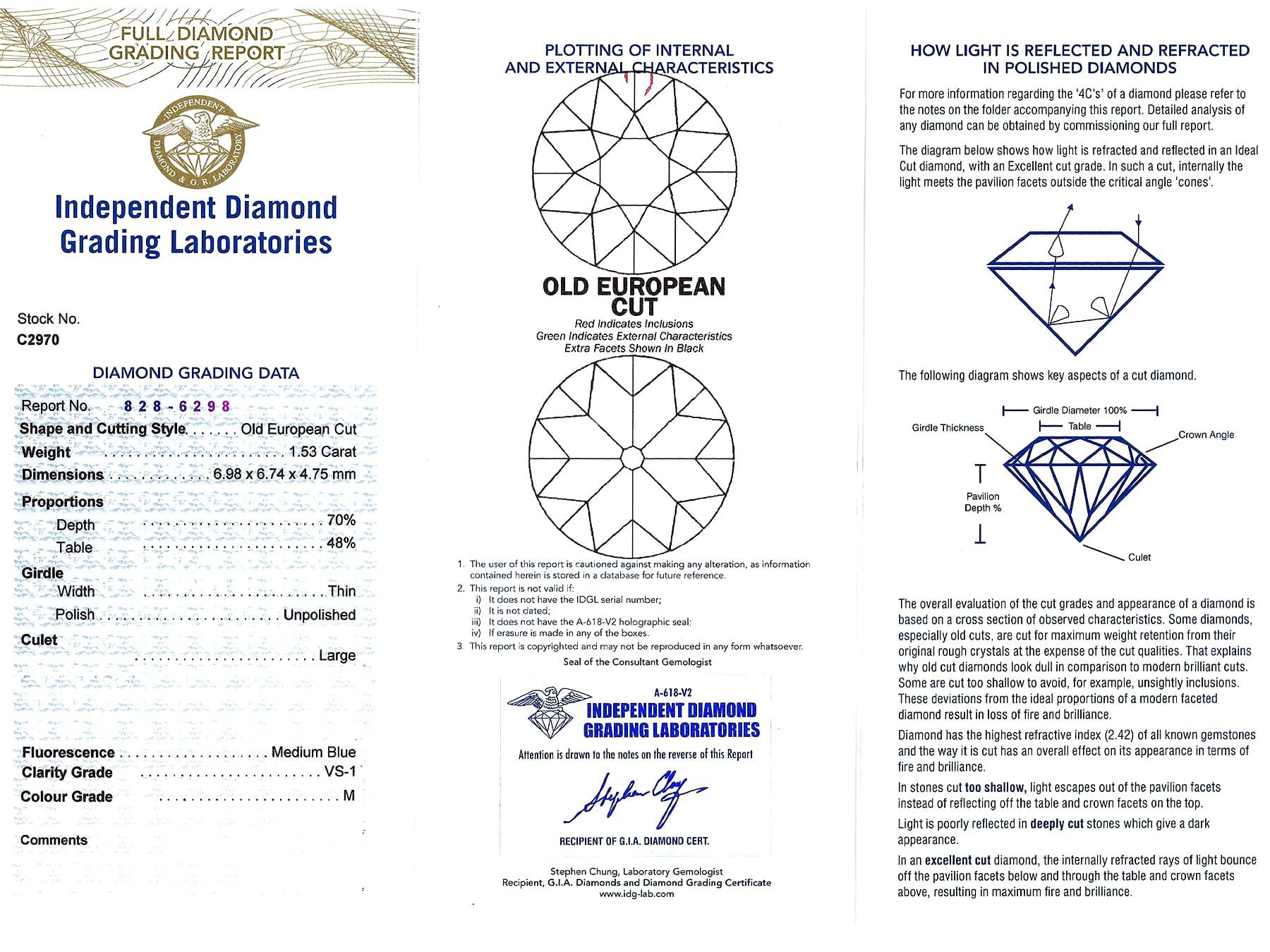 Trilogie-Ring aus Weißgold mit 6,52 Karat Diamanten im Angebot 9